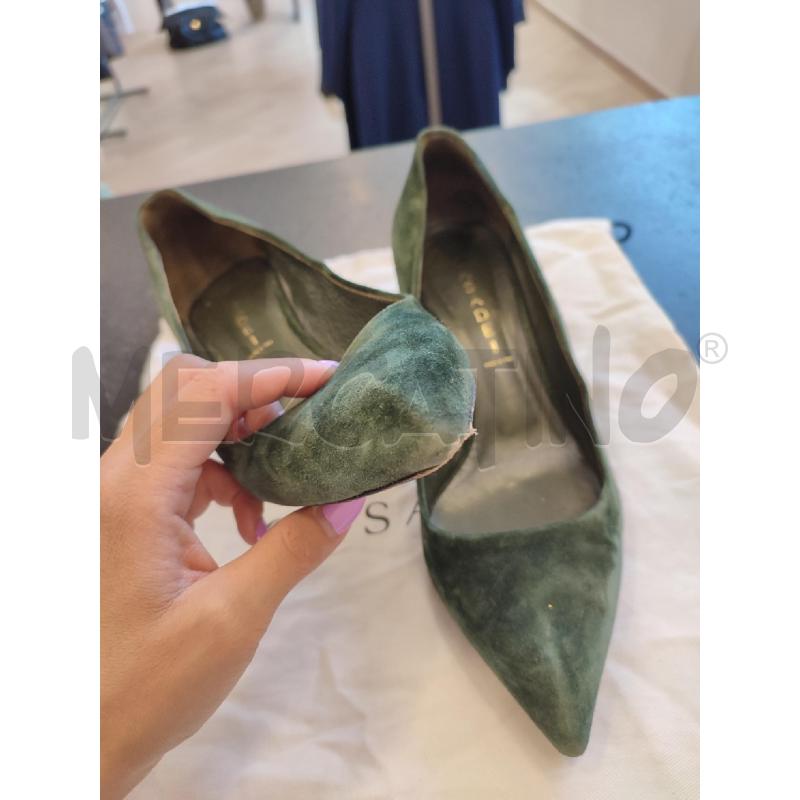 SCARPE DONNA VERDI CASADEI TACCHETTO DORATO PUNTA DA RIV | Mercatino dell'Usato Roma montemario 2
