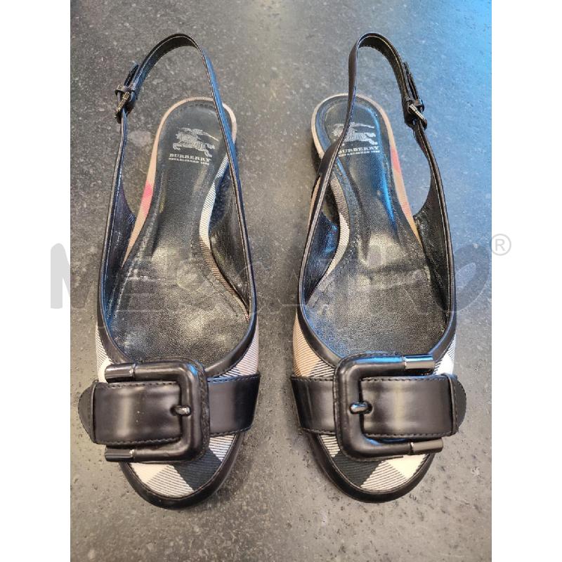 SCARPE SLINGBACK DONNA NERE BURBERRY | Mercatino dell'Usato Roma montemario 2