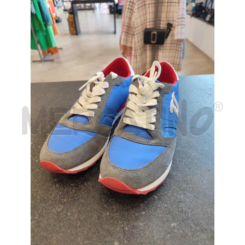 SCARPE UOMO AZZURRE TRUSSARDI ROSSE  | Mercatino dell'Usato Roma montemario 1