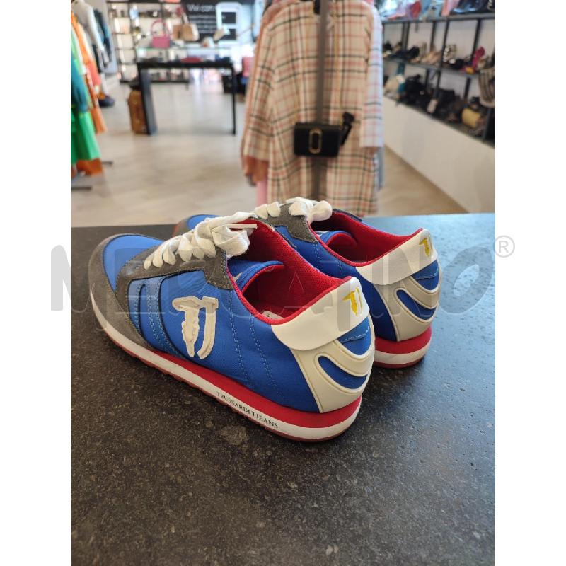 SCARPE UOMO AZZURRE TRUSSARDI ROSSE  | Mercatino dell'Usato Roma montemario 2