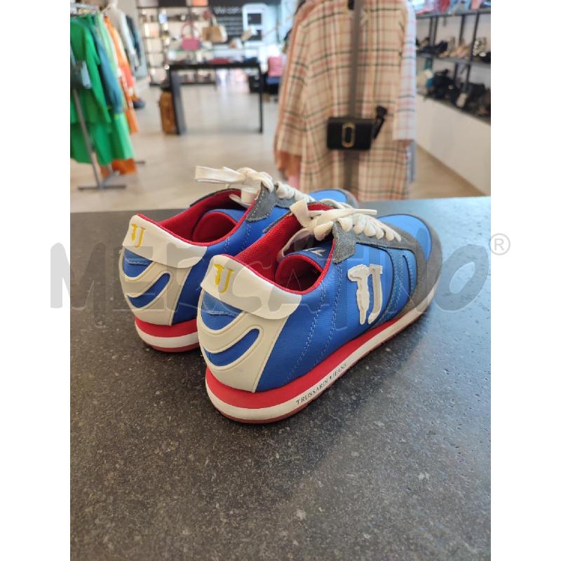 SCARPE UOMO AZZURRE TRUSSARDI ROSSE  | Mercatino dell'Usato Roma montemario 3