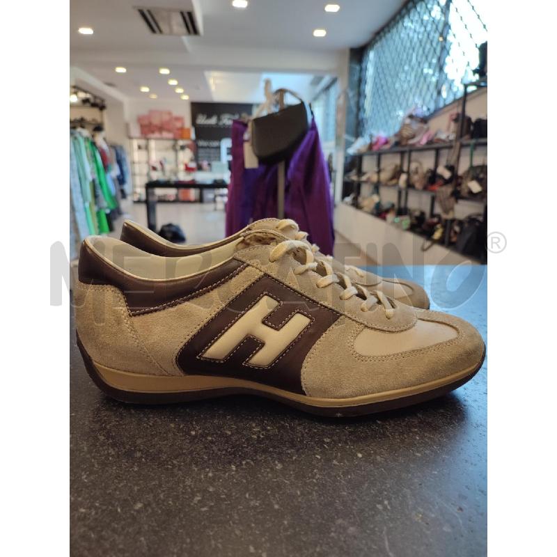 SCARPE UOMO BEIGE HOGAN BASSE BORDI MARRONI | Mercatino dell'Usato Roma montemario 2