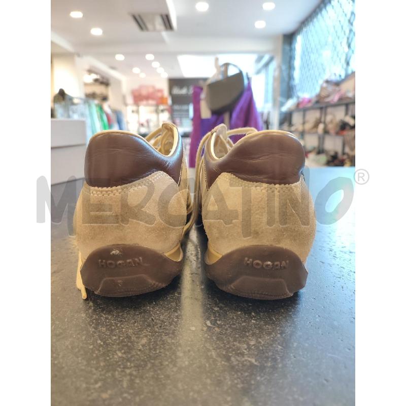 SCARPE UOMO BEIGE HOGAN BASSE BORDI MARRONI | Mercatino dell'Usato Roma montemario 3