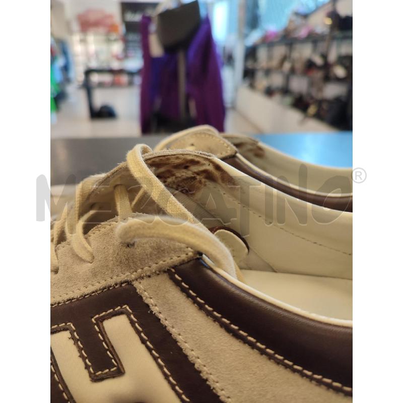 SCARPE UOMO BEIGE HOGAN BASSE BORDI MARRONI | Mercatino dell'Usato Roma montemario 4