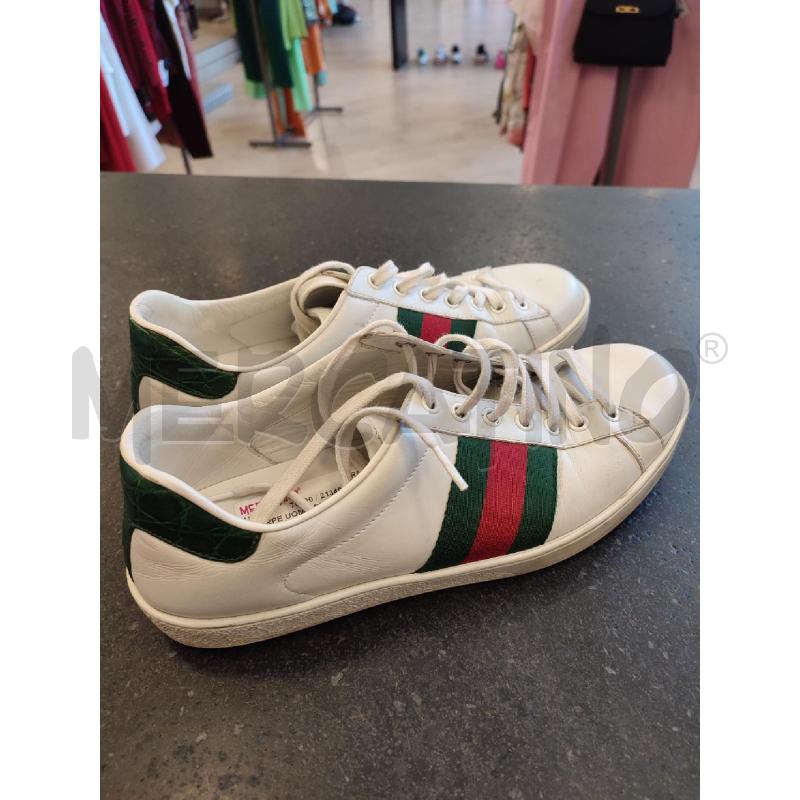 SCARPE UOMO BIANCHE GUCCI ACE DA RIV  | Mercatino dell'Usato Roma montemario 1