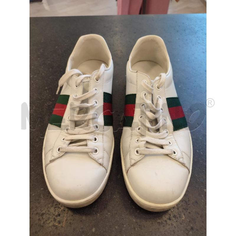 SCARPE UOMO BIANCHE GUCCI ACE DA RIV  | Mercatino dell'Usato Roma montemario 2