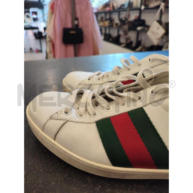 SCARPE UOMO BIANCHE GUCCI ACE DA RIV  | Mercatino dell'Usato Roma montemario 4