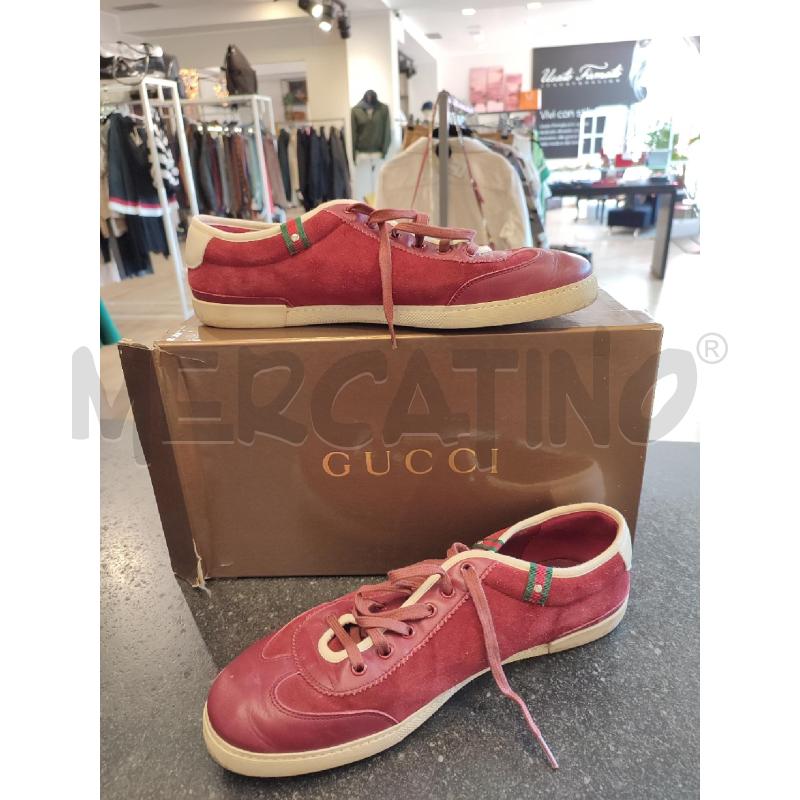 SCARPE UOMO ROSSE GUCCI SCAMOSCIATE | Mercatino dell'Usato Roma montemario 1