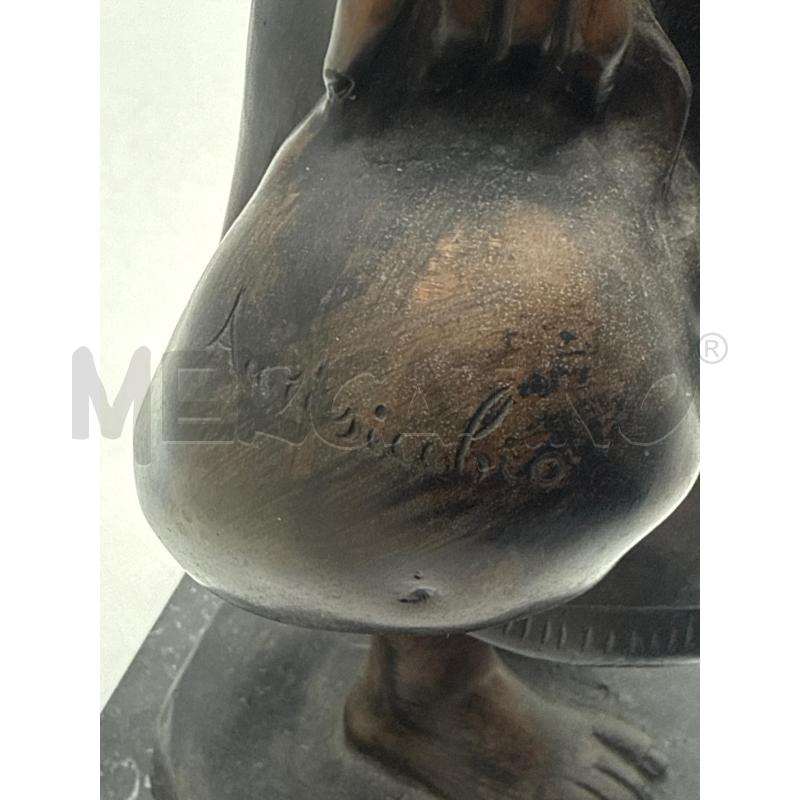 SCULTURA BRONZO BIMBA T AURISICCHIO  | Mercatino dell'Usato Roma montemario 3