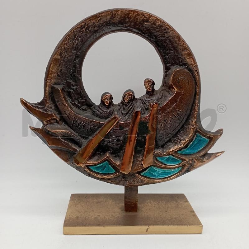 SCULTURA BRONZO SMALTATA FELIX 32/50 | Mercatino dell'Usato Roma montemario 1