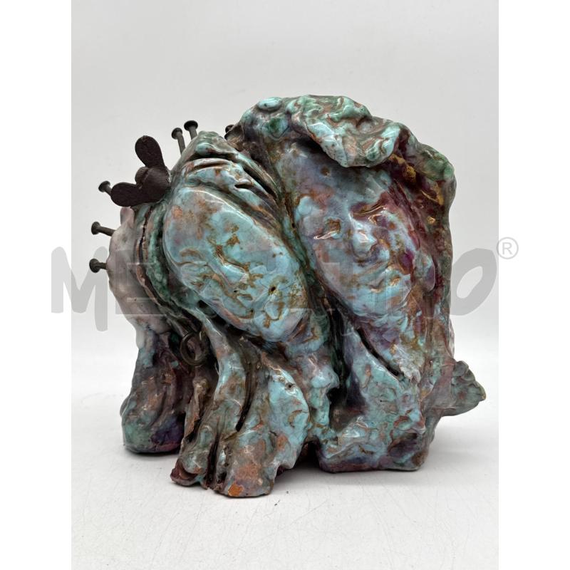 SCULTURA CERAM DUE VOLTI E CHIODI | Mercatino dell'Usato Roma montemario 1