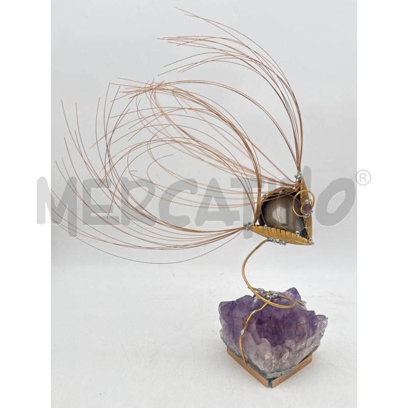 SCULTURA CLY AMETISTA FILO ORO | Mercatino dell'Usato Roma montemario 1