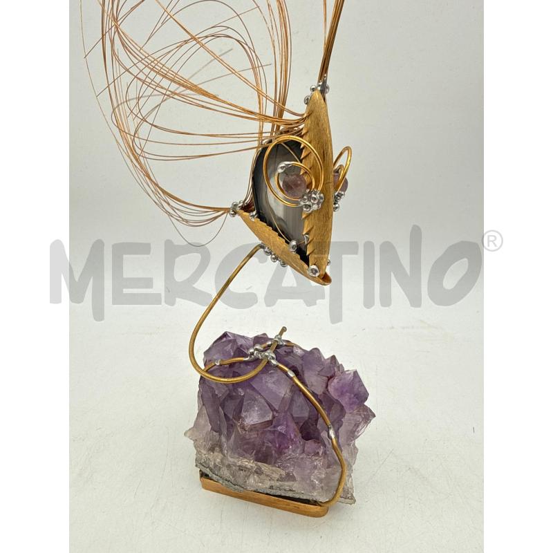 SCULTURA CLY AMETISTA FILO ORO | Mercatino dell'Usato Roma montemario 2