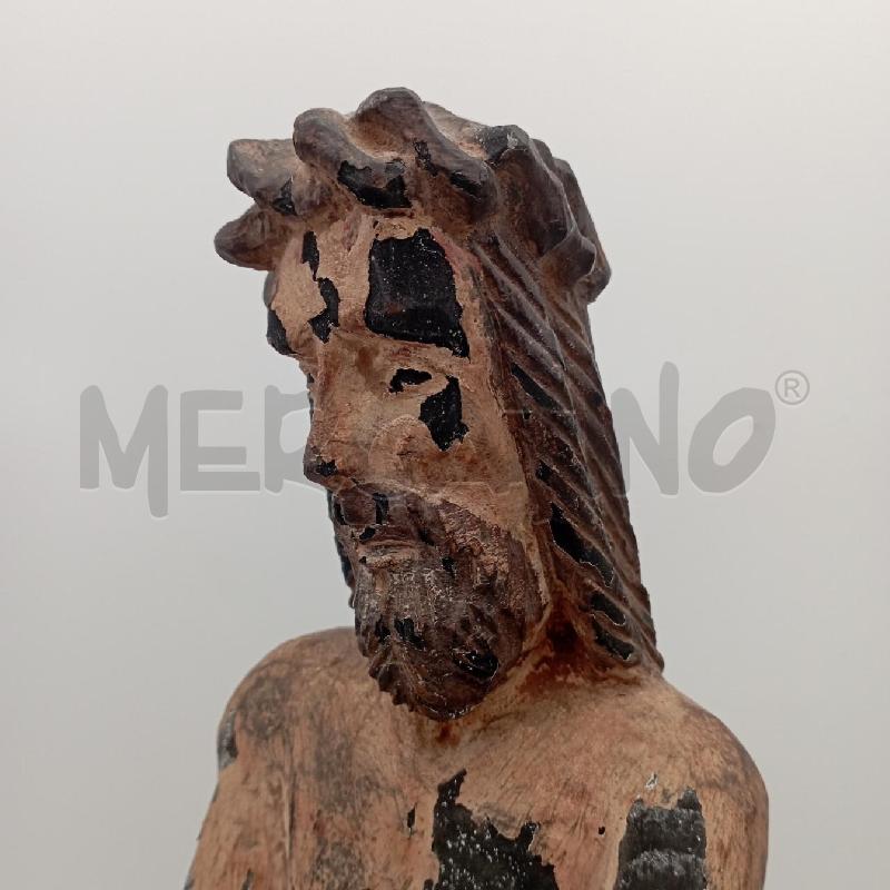 SCULTURA EPOCA LEGNO CRISTO LEGATO | Mercatino dell'Usato Roma montemario 2