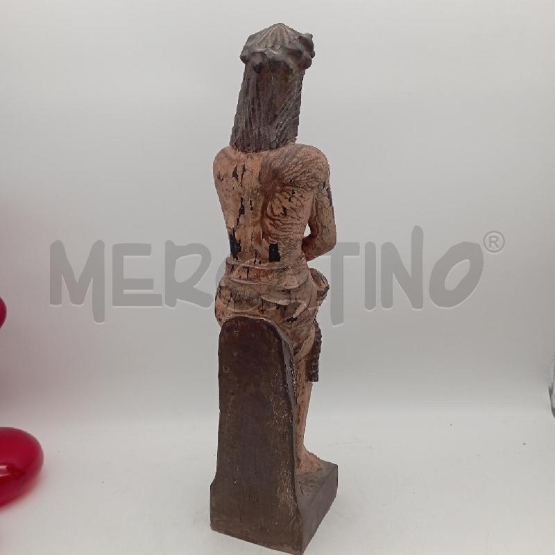 SCULTURA EPOCA LEGNO CRISTO LEGATO | Mercatino dell'Usato Roma montemario 3