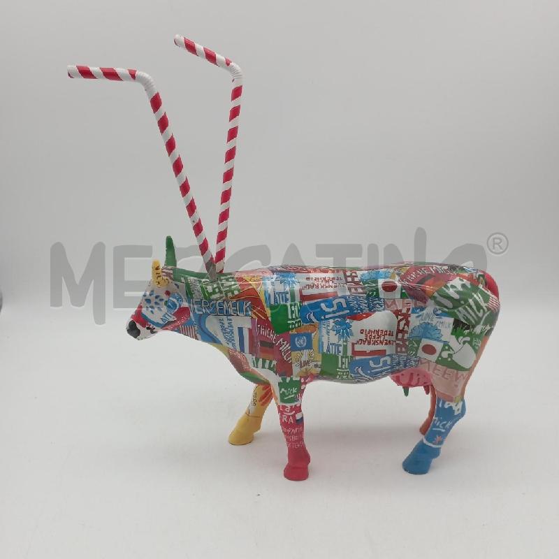 SCULTURA MUCCA RESINA MICK COLORATA | Mercatino dell'Usato Roma montemario 2