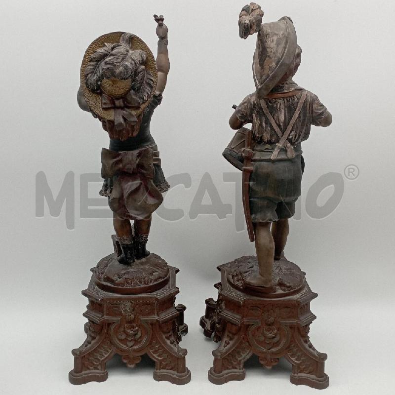SCULTURE COPPIA BIMBI ANTIMONIO | Mercatino dell'Usato Roma montemario 2