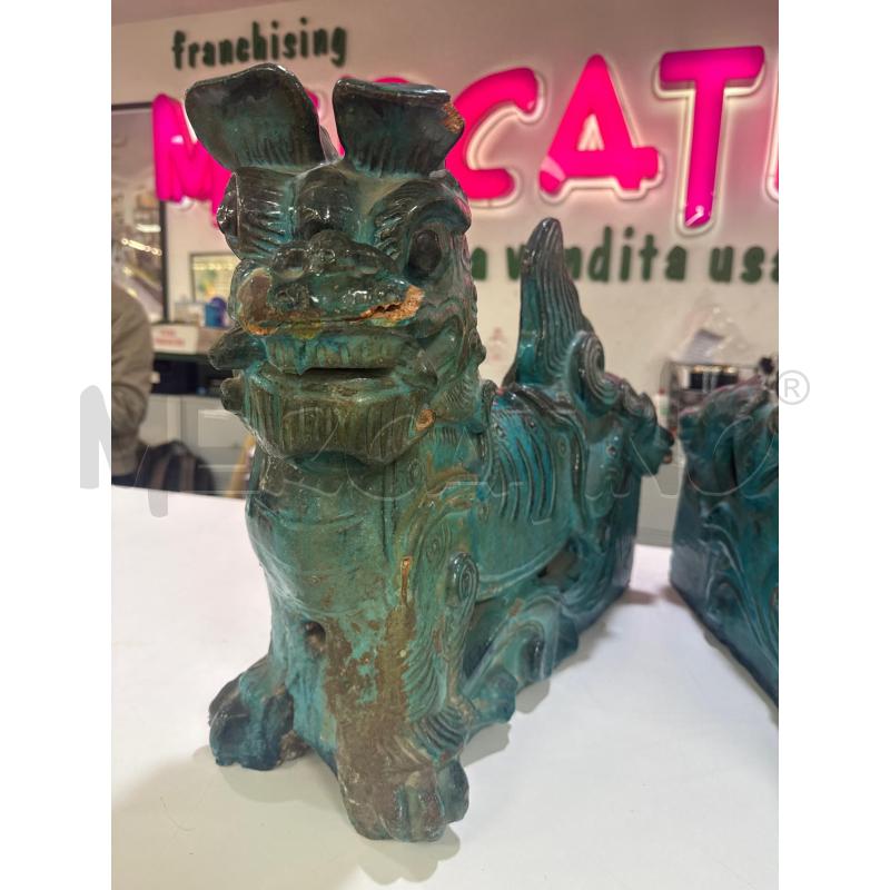 SCULTURE COPPIA CANI DI PHO TERR DA RIV | Mercatino dell'Usato Roma montemario 2
