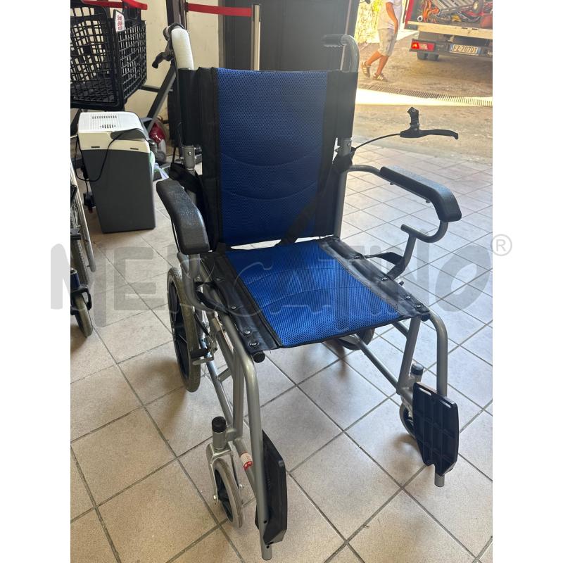 SEDIA A ROTELLE SEDUTA BLU | Mercatino dell'Usato Roma montemario 1