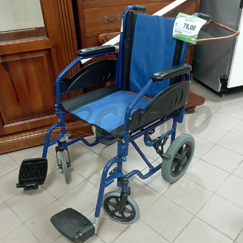 SEDIA A ROTELLE SEDUTA BLU NERA | Mercatino dell'Usato Roma montemario 1