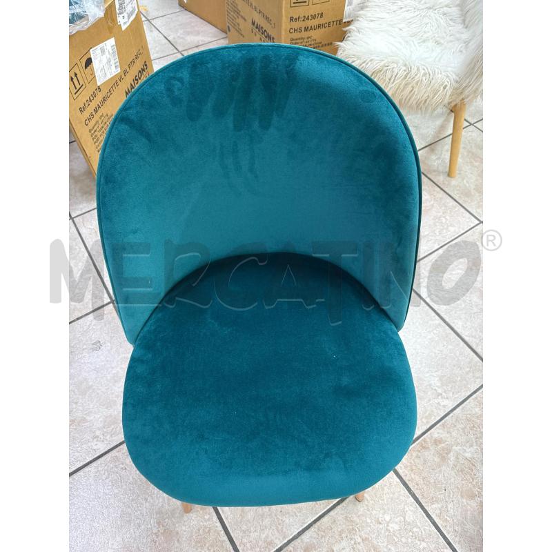 SEDIA MAISON DU MONDE VERDE PETROLIO | Mercatino dell'Usato Roma montemario 3