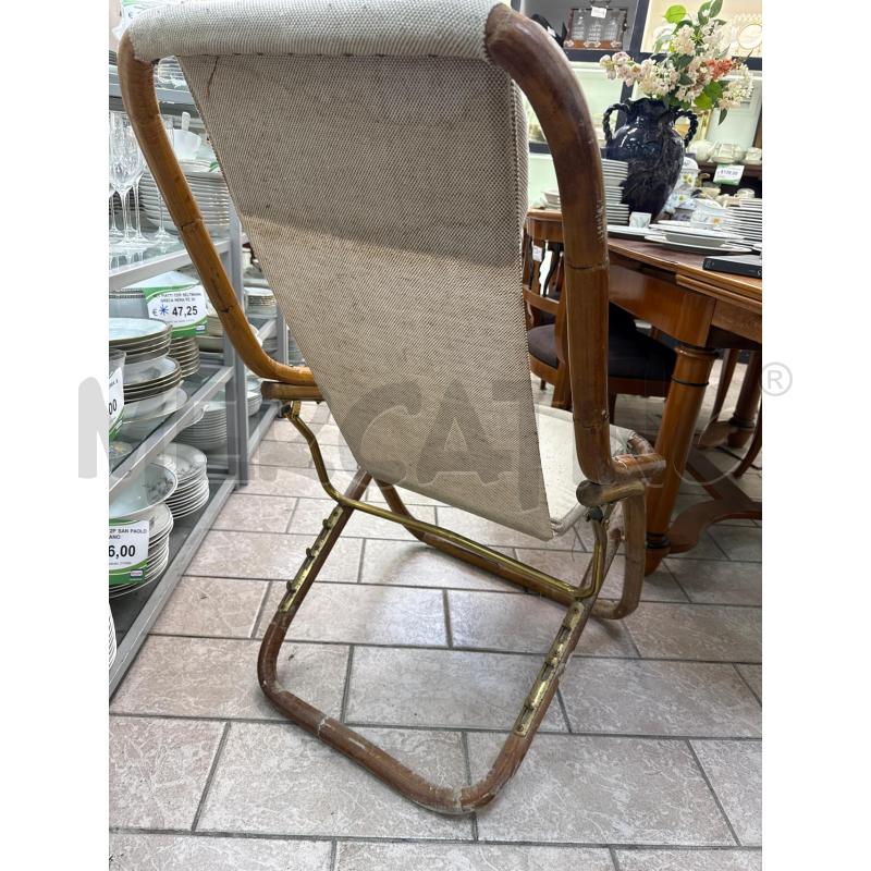 SEDIA SDRAIO BAMBÙ MID CENTURY | Mercatino dell'Usato Roma montemario 2