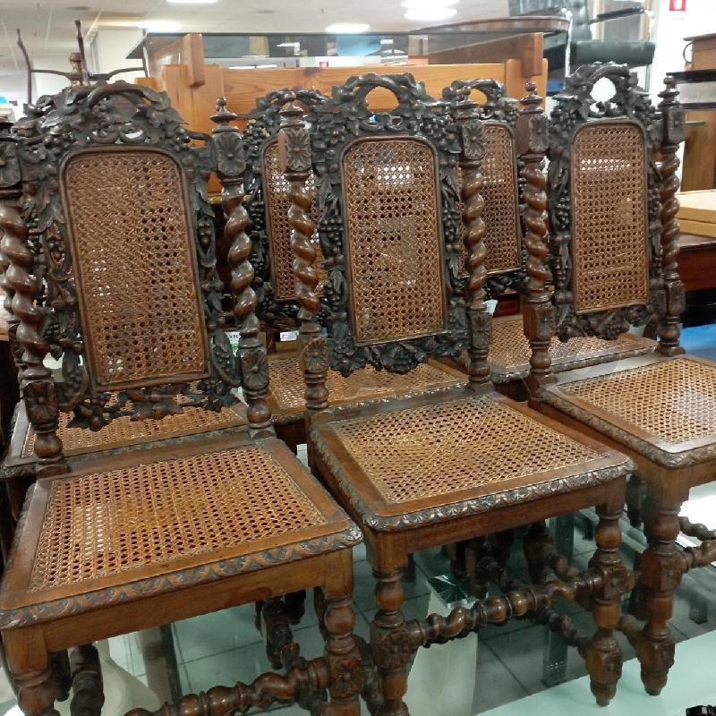 SEDIE 6PZ. EPOCA PAGLIA VIENNA | Mercatino dell'Usato Roma montemario 1