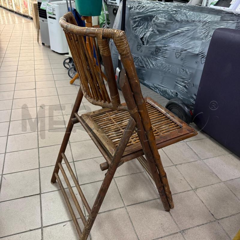 SEDIE 8 PEZZI PIEGHEVOLI BAMBOO/RATTAN | Mercatino dell'Usato Roma montemario 3