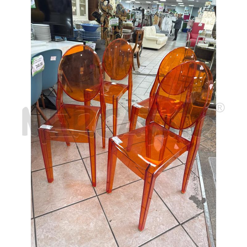 SEDIE KARTELL GHOST ROSSE 4PZ | Mercatino dell'Usato Roma montemario 1