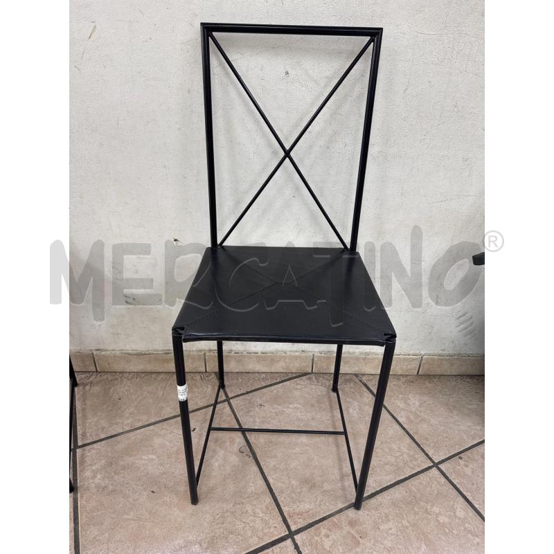SEDIE PZ. 4 MOD MOKA FLEXFORM PELLE NERA | Mercatino dell'Usato Roma montemario 3