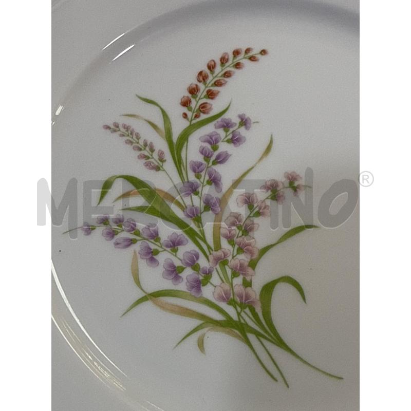 SERVIZIO PIATTI PORCELLANA X 10 PERS FIORI LAVANDA  | Mercatino dell'Usato Roma montemario 3
