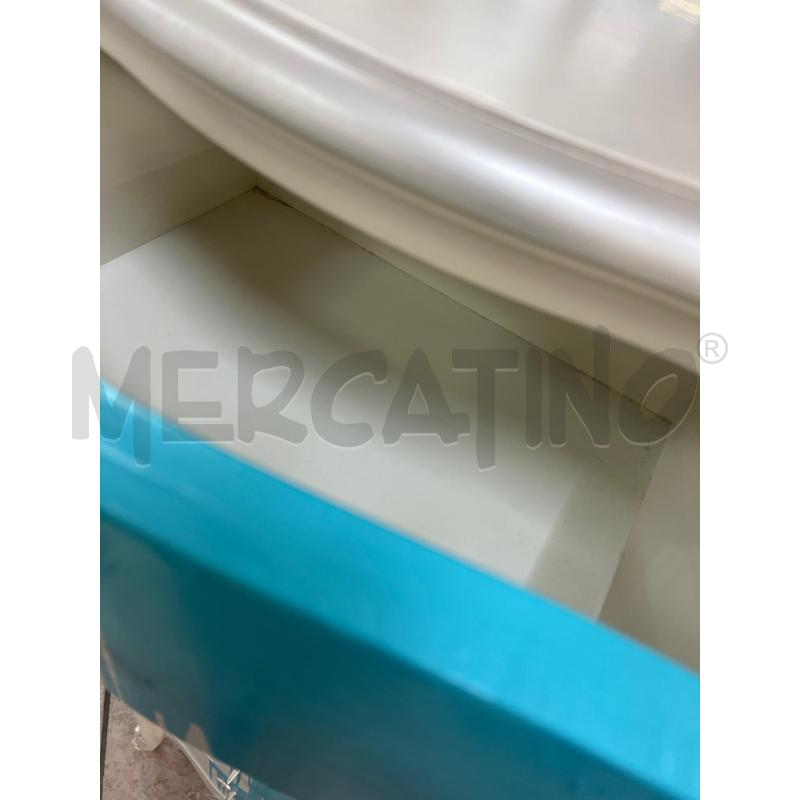 SETTIMINO CORTE ZARI BIANCO COLATURE BLU | Mercatino dell'Usato Roma montemario 3