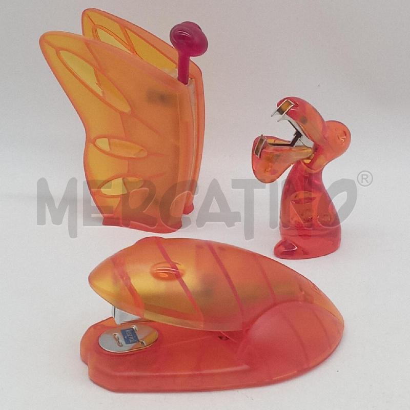 SET SCRIVANIA KOZIOL ANIMALI ARANCIO | Mercatino dell'Usato Roma montemario 1