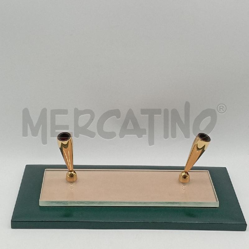 SET SCRIVANIA PELLE VERDE PZ 6 | Mercatino dell'Usato Roma montemario 3