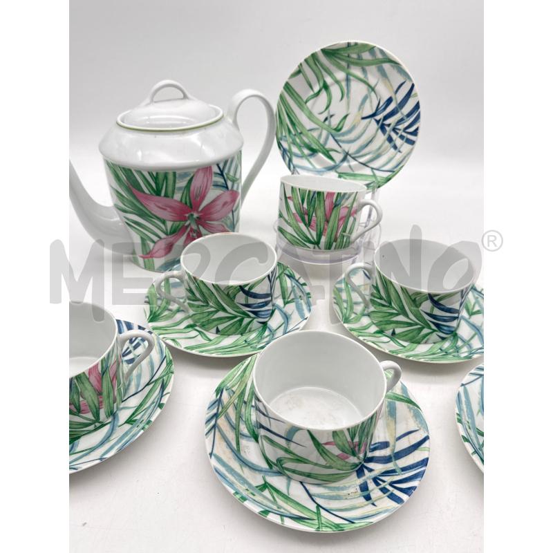 SET TE' PZ.6+1 LIMOGES HIBISCUS FOGLIE | Mercatino dell'Usato Roma montemario 1