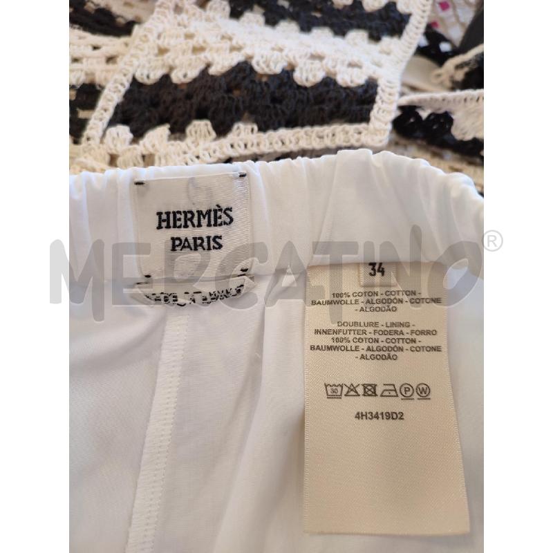 SHORTS DONNA BIANCO HERMES FIBBIA GOMMA  | Mercatino dell'Usato Roma montemario 3