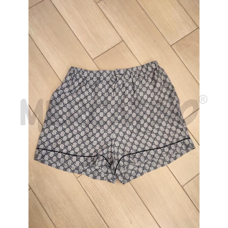 SHORTS DONNA BLU GUCCI MONOGRAM SETA | Mercatino dell'Usato Roma montemario 1