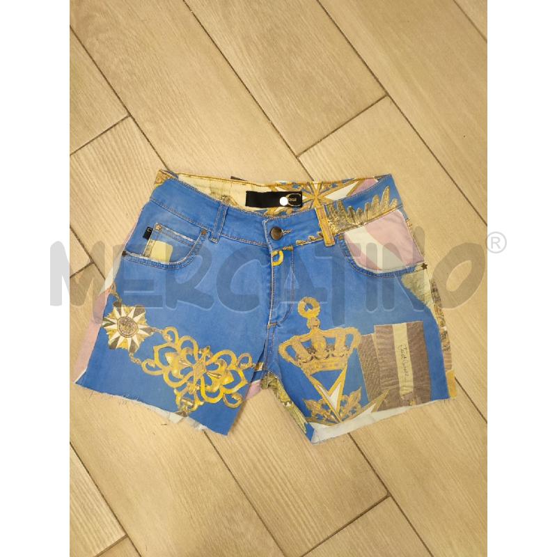 SHORTS DONNA BLU JUST CAVALLI FANTASIA | Mercatino dell'Usato Roma montemario 1