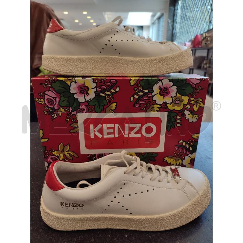 SNEAKERS DONNA BIANCHE ROSSE KENZO+SCATOLA | Mercatino dell'Usato Roma montemario 1