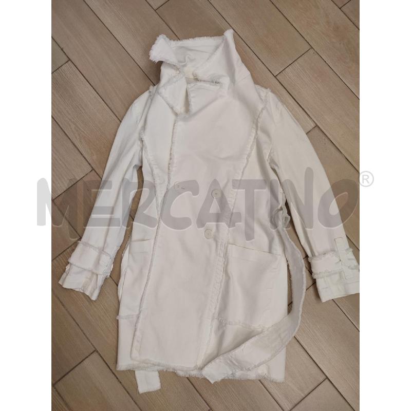 SPOLVERINO DONNA BIANCO DONDUO JEANS FRANGETTE | Mercatino dell'Usato Roma montemario 1