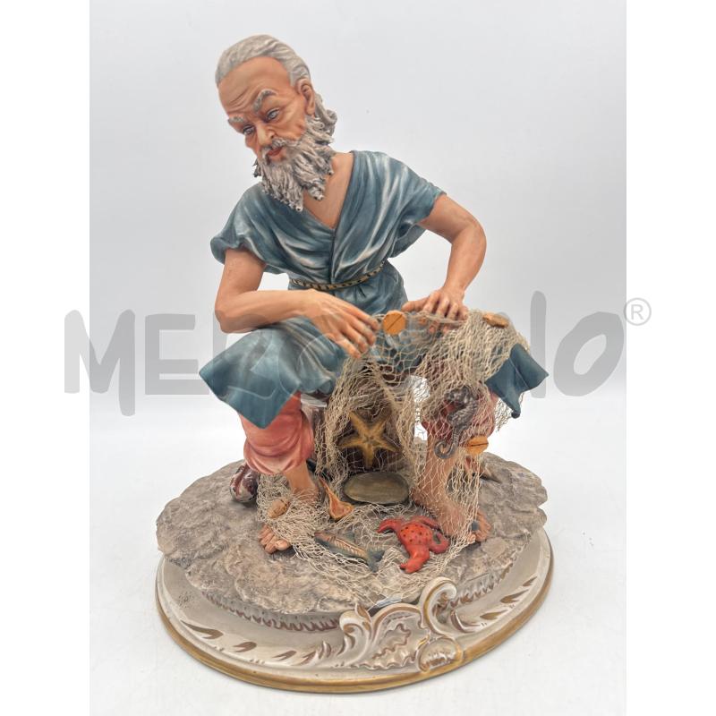 STATUA CAPODIMONTE PESCATORE | Mercatino dell'Usato Roma montemario 1