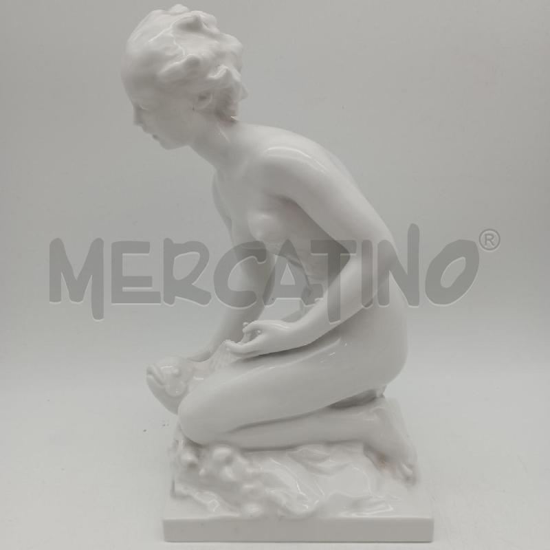 STATUA PORCELLANA KPM NUDO DONNA PESCE | Mercatino dell'Usato Roma montemario 1