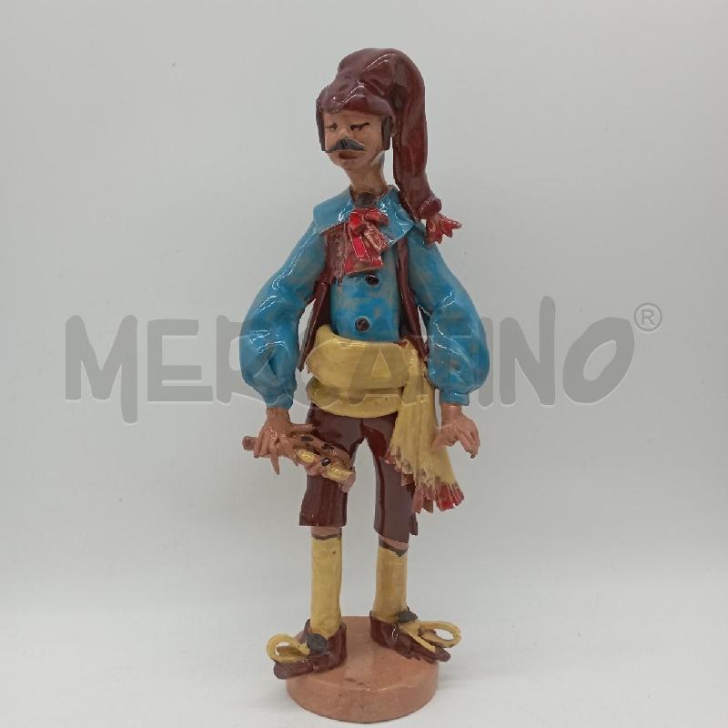 STATUA TERRAC UOMO SCIACCA VESTITO BLU | Mercatino dell'Usato Roma montemario 1