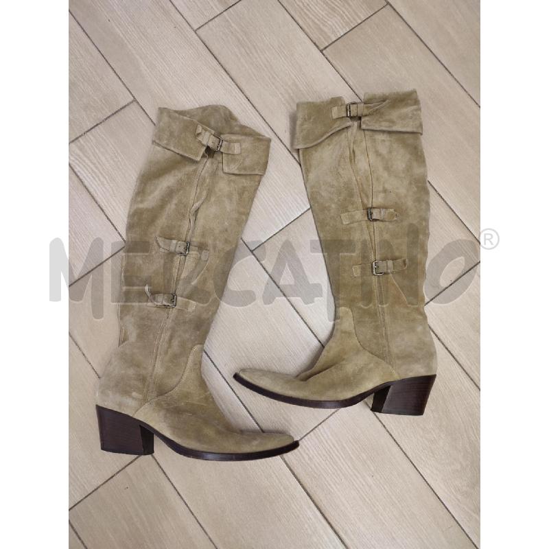 STIVALI DONNA BEIGE ERMANNO SCERVINO PUNTA  | Mercatino dell'Usato Roma montemario 1