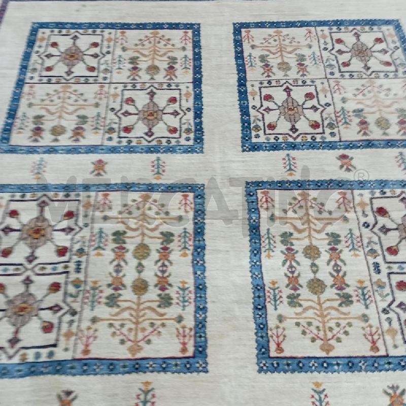 TAPPETO BEIGE 320X245 QUADRATI FIORI | Mercatino dell'Usato Roma montemario 3