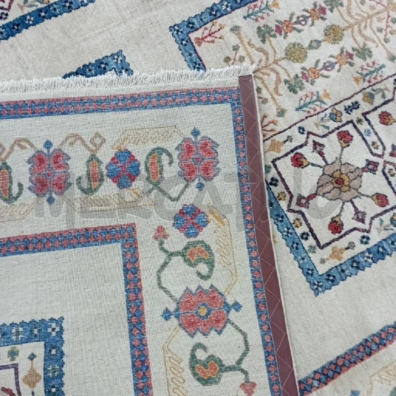 TAPPETO BEIGE 320X245 QUADRATI FIORI | Mercatino dell'Usato Roma montemario 4
