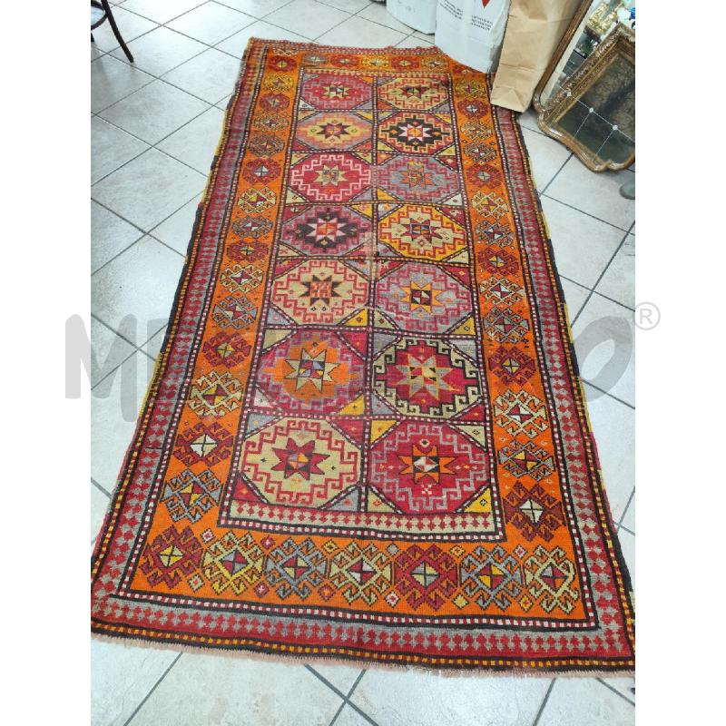 TAPPETO KILIM ARANCIO MARRONE | Mercatino dell'Usato Roma montemario 1