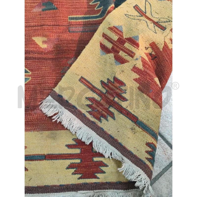 TAPPETO KILIM GIALLO BEIGE | Mercatino dell'Usato Roma montemario 4