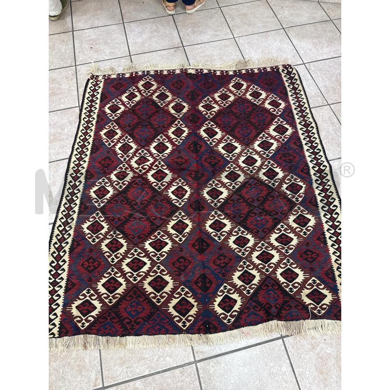 TAPPETO KILIM ROSSO BLU | Mercatino dell'Usato Roma montemario 1
