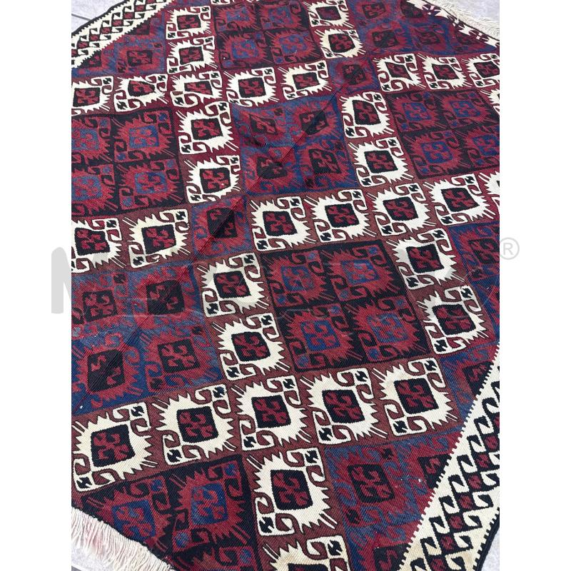 TAPPETO KILIM ROSSO BLU | Mercatino dell'Usato Roma montemario 2